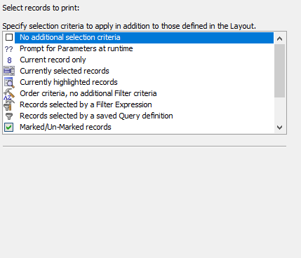 Selection Criteria